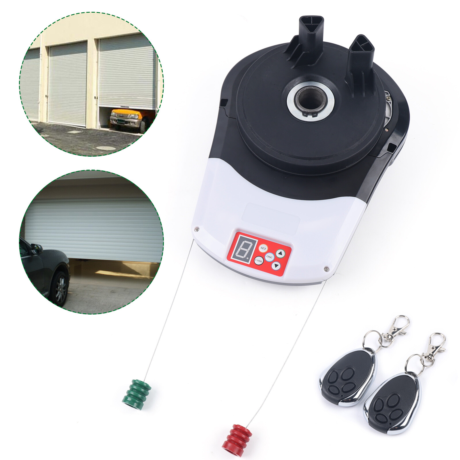 Automatic Roll Up Door Opener Garage Roller Door Opener with 2 Remotes 800N