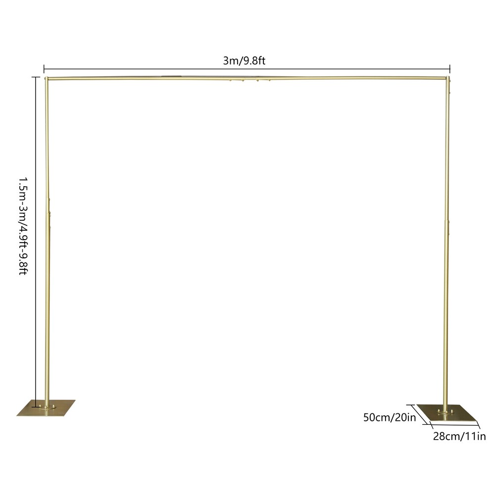 3x3m Heavy Duty Backdrop Stand Height Adjustable Pipe and Drape Backdrop Stand