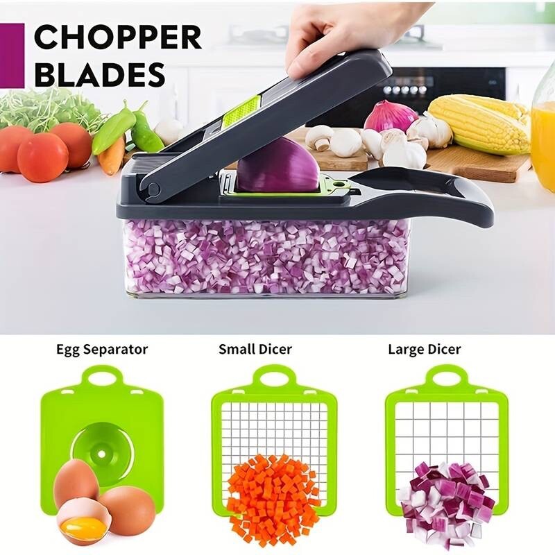 SOLO Vegetable Chopper, Onion Chopper, Slicer with Container