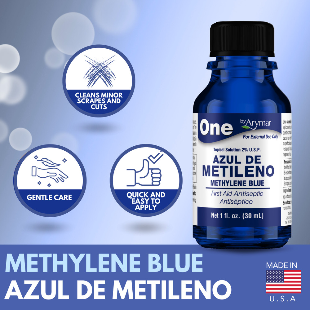 Arymar Azul de Metileno – Topical Solution for External Use, 1 fl oz
