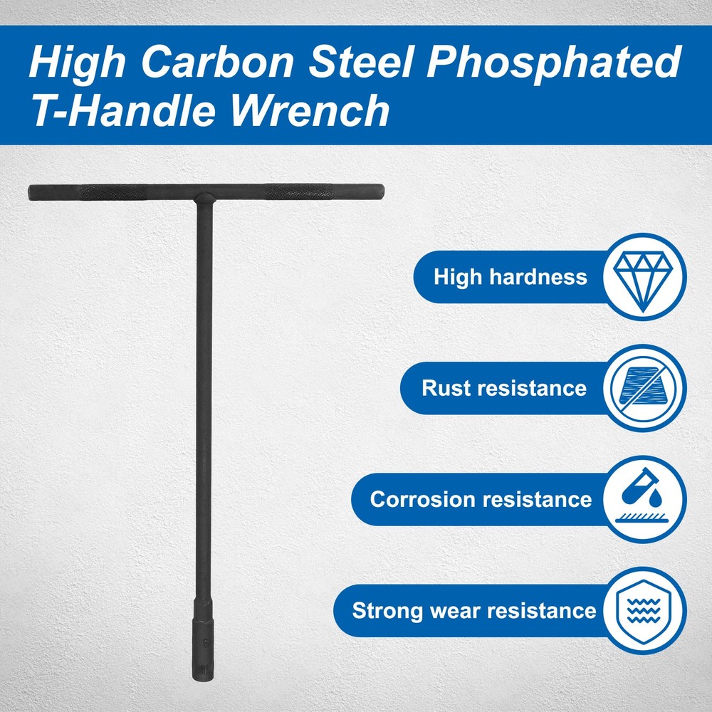 2pcs T-Handle Wrench Socket 6mm Metric High Carbon Steel 6-Point Spanner Socket