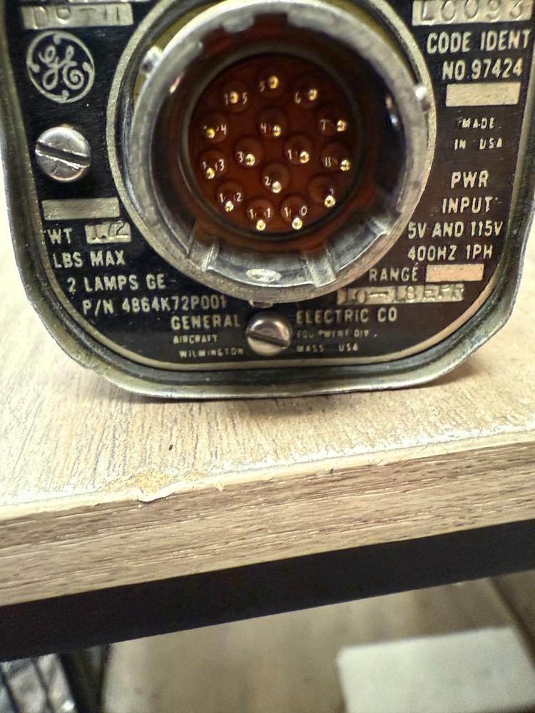 General Electric aircraft indicator engine pressure ratio Lockheed 8dj174 READ