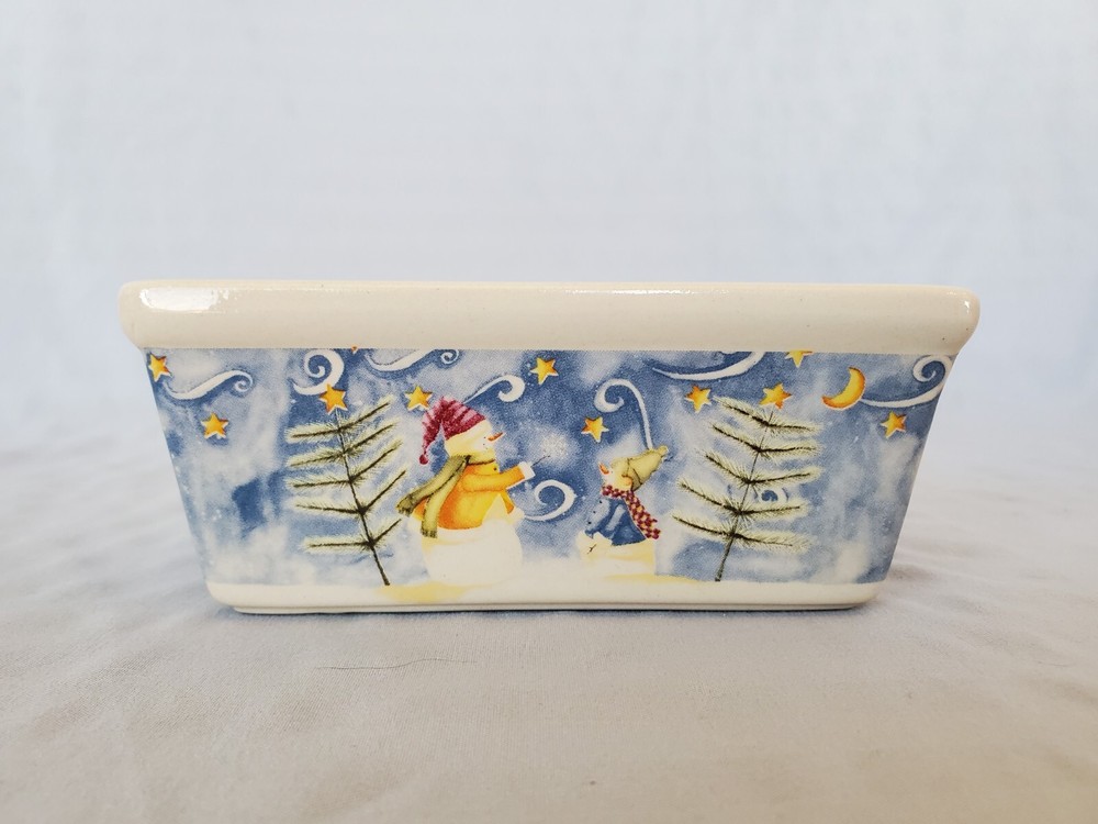 Snowman & Pine Trees Mini Loaf Pan by Nantucket