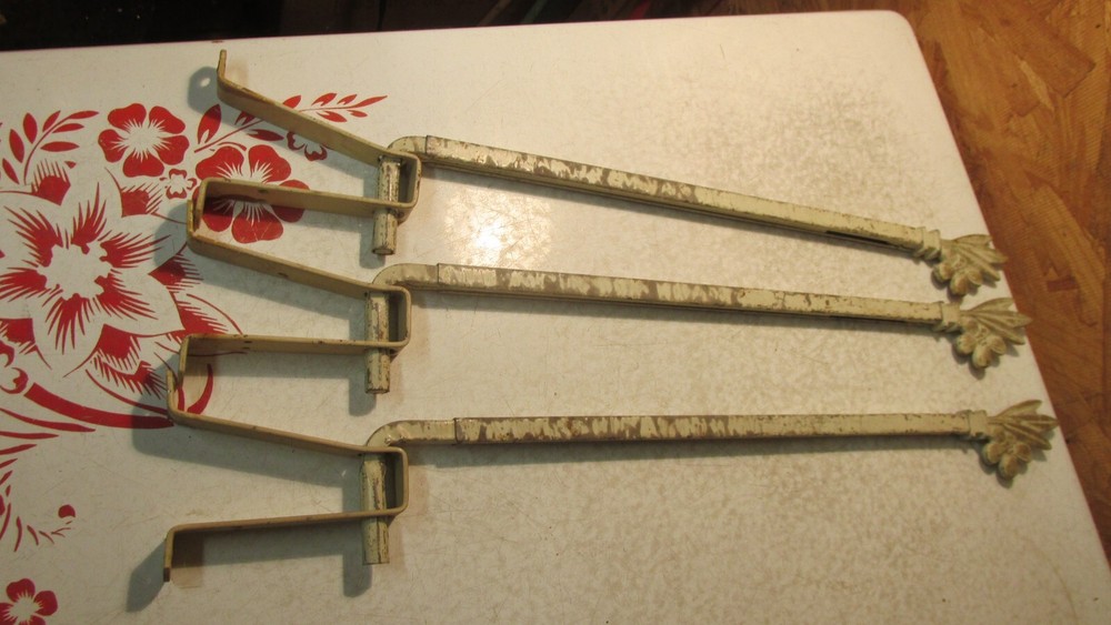 3 Antique Iron Expandable Curtain Rods