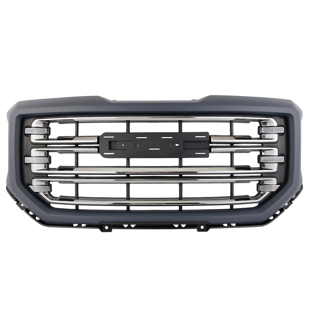 Front Bumper Grille Black Chrome 23496236 For 2016-2019 Gmc Sierra 1500