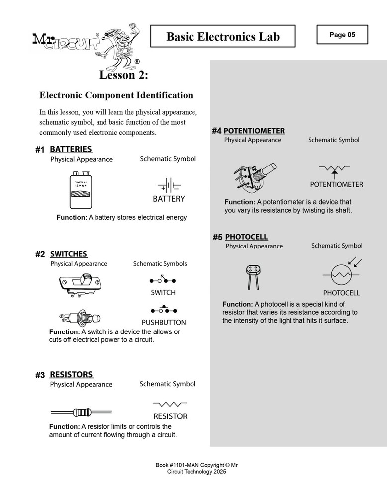 MC1-WS-01 Mr Circuit Basic Electronics Learning Workshop