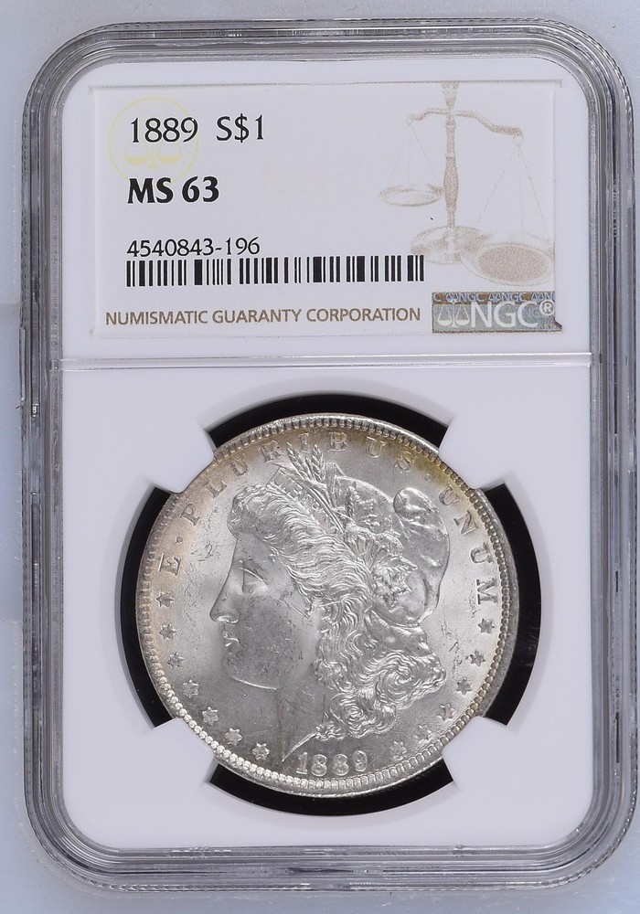 1889 Morgan Silver Dollar NGC MS-63