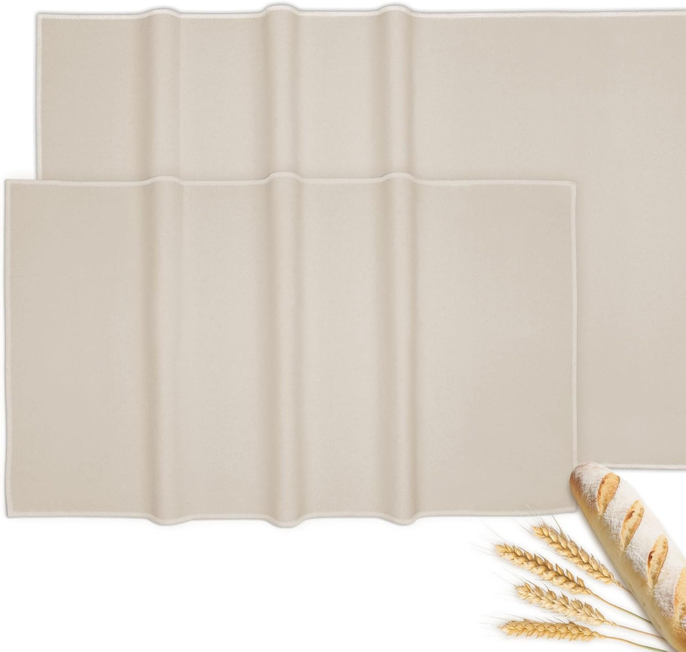 Deluxe Baker's Couche Set (2 Pieces) – Large 35"x26" & Medium 29"x18" Practic...