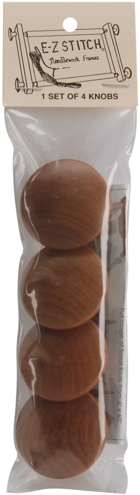 American Dream K001 Oak E-Z Stitch Frame Knobs-4/Pkg