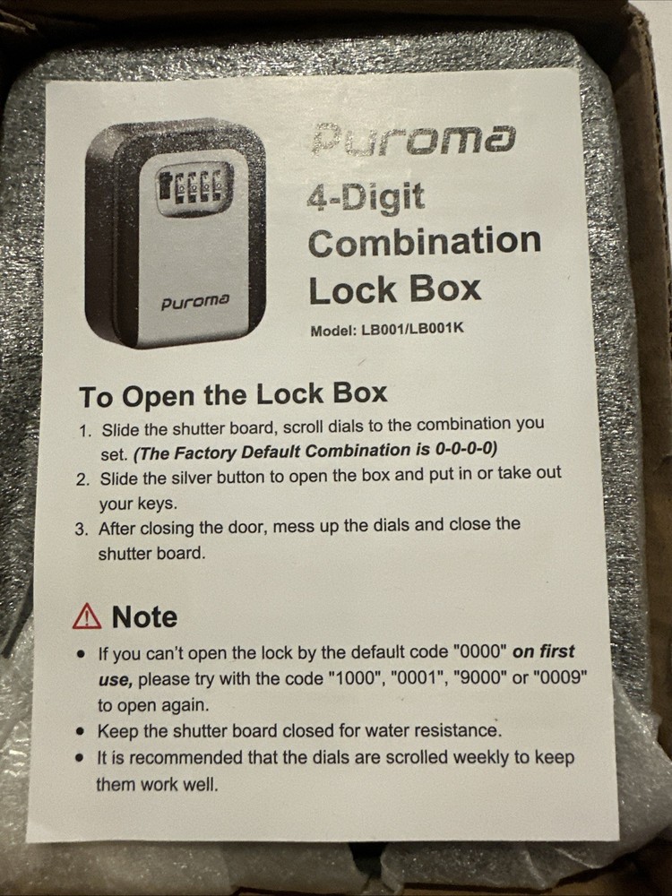 Wall Mount Key Lock Box With 4digit Combination Resettable Code A B Switch And 5