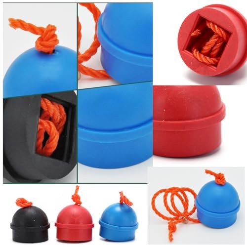 4 Pack Pool Chalk Cubes Holder with Cord String Anti-Lost Snooker Practical