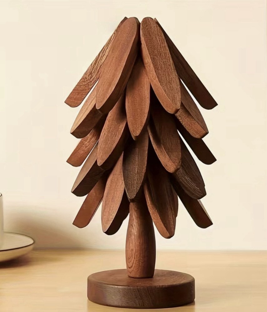 Bamboo Wood Trivet Tree