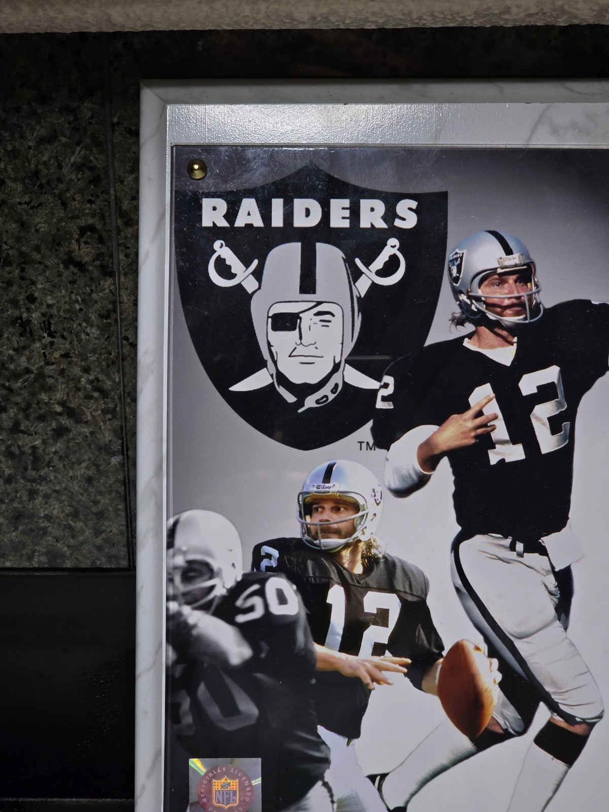 RAIDERS HOF KEN STABLER WOODEN PLAQUE 12x9