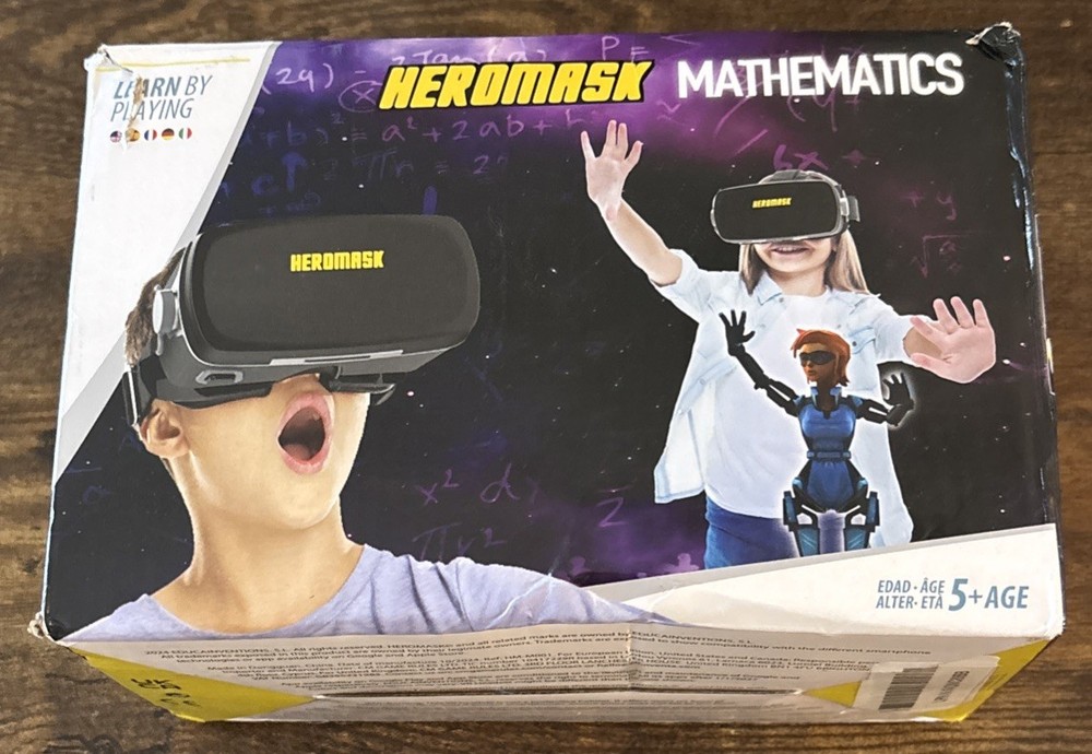 HEROMASK VR Headset Math Mathematics Educational Games for 5+ years