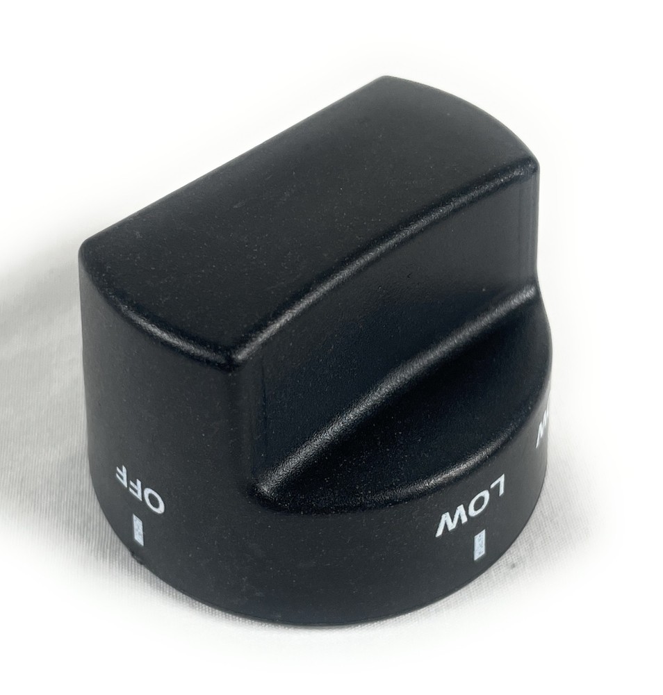 Replacement BBQ Control Knob for Viking Grills, Black Plastic Temperature Dial