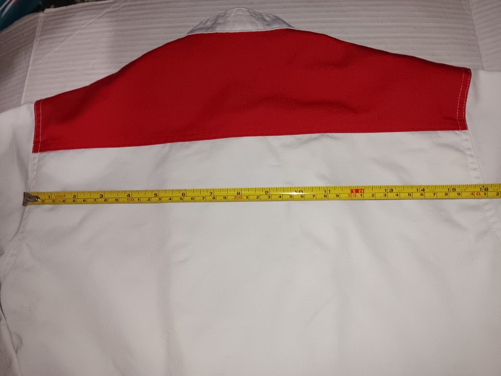 Gordon Ramsay HK Caesars Palace White and Red Chef Jacket. Size Small