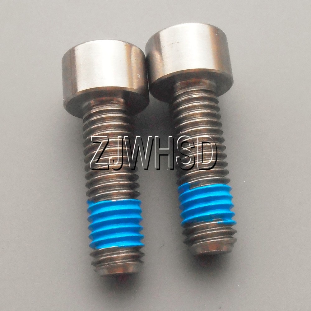 2pcs M8 x 25 Titanium Ti Screw Bolt Allen hex Socket Cap head with ThreadLocker