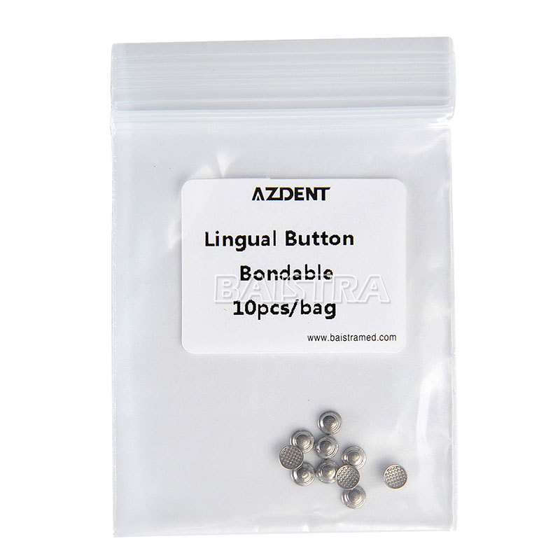 AZDENT Dental Orthodontic Lingual Button Bondable Round 10Pcs/Kit