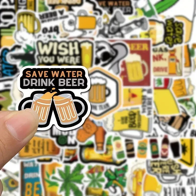 Assorted Beer Sticker Pack - 20 Pcs - Decals for Laptops Phones