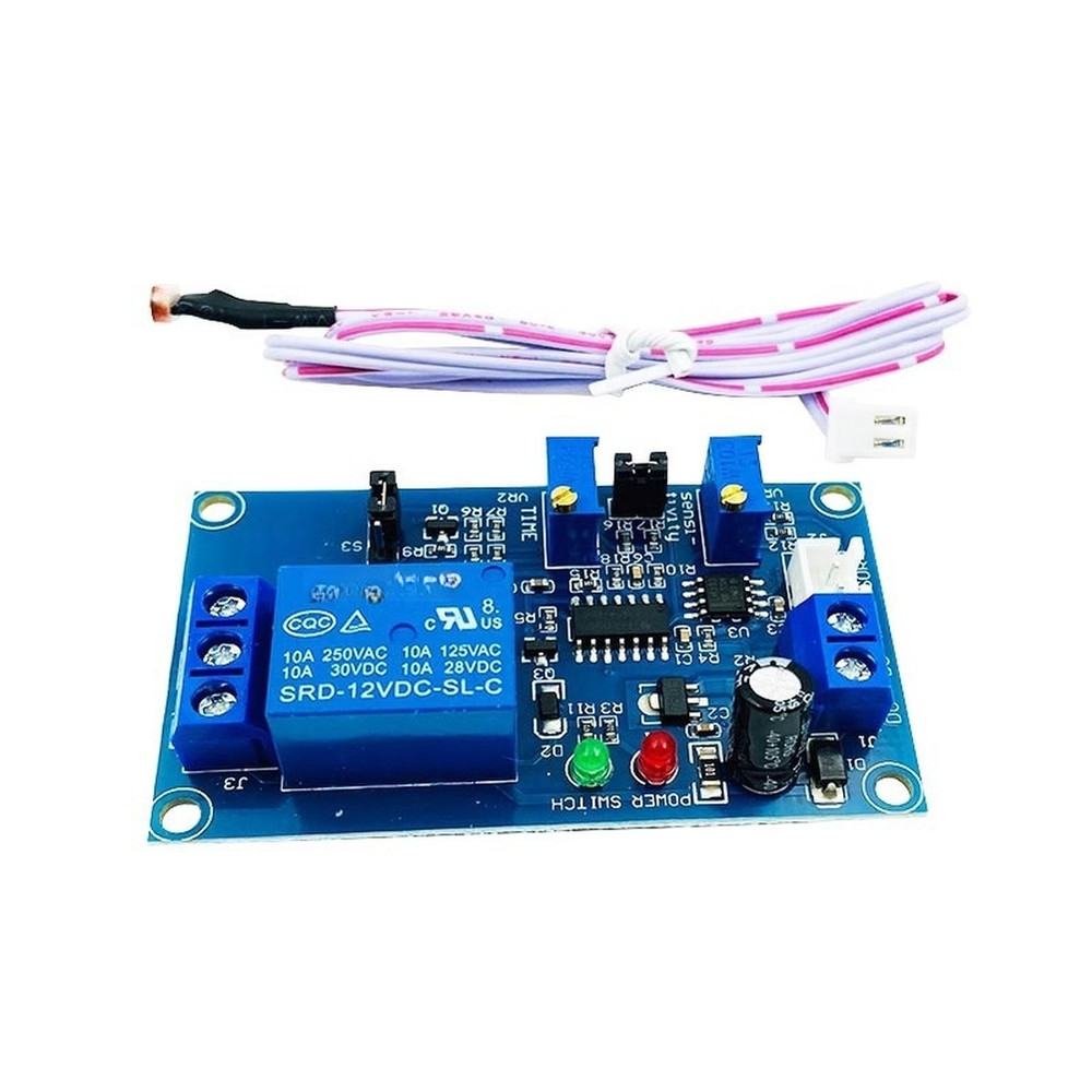 12V Photocontrol Relay Module Supports 10A Load Adjustable Light Threshold