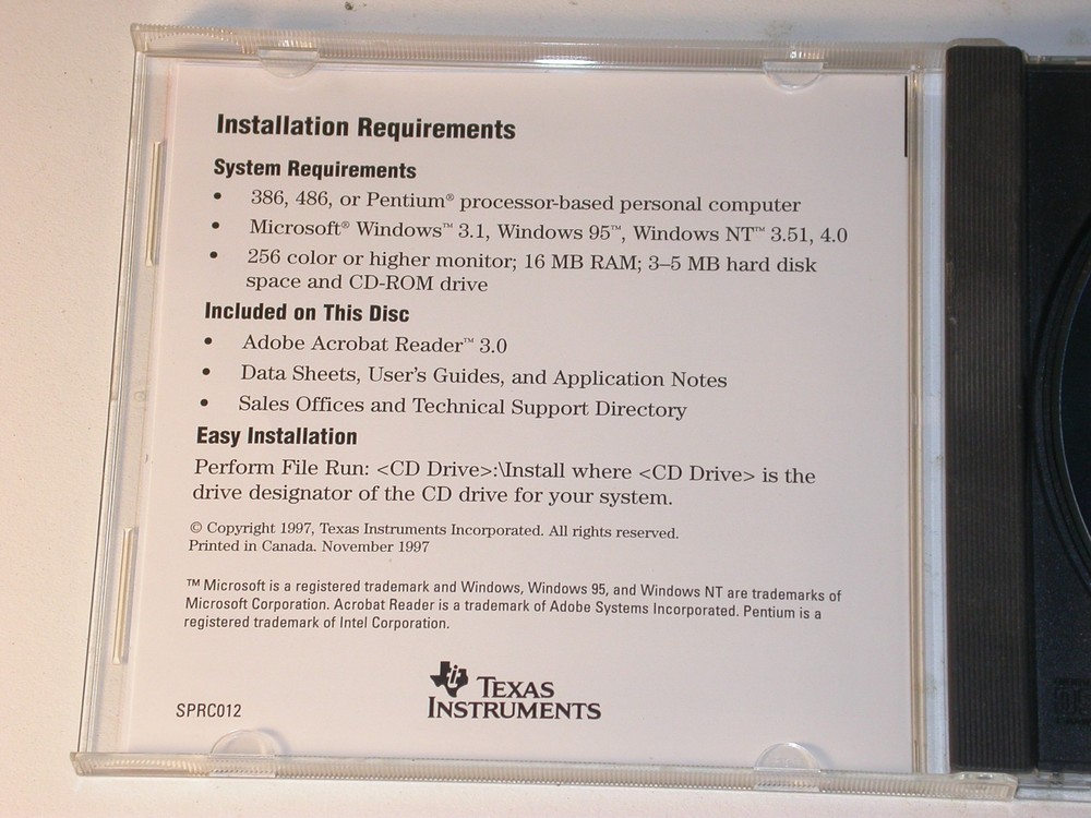 TI TMS320 DSP Solutions CD-ROM Data Sheets and Application Notes