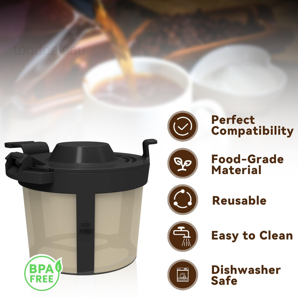 Coffee Basket Compatible with Ninja Maker, Reusable 1 Pack Black