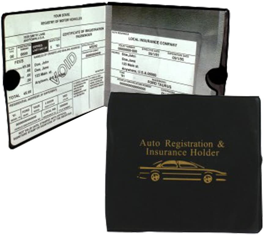 ESSENTIAL Car Auto Insurance Registration BLACK Document Wallet Holders 2 Pack