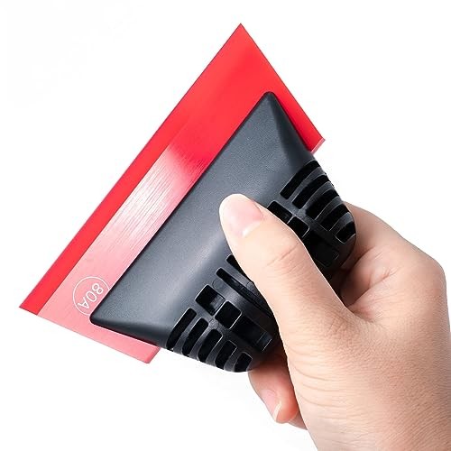 3 Pack Different Hardness Small Squeegee, Non-Slip Handle Rubber Multicolor