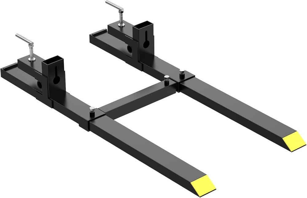 43" 1500Lbs Pallet Forks with Adjustable Stabilizer Bar Front Loader Forks