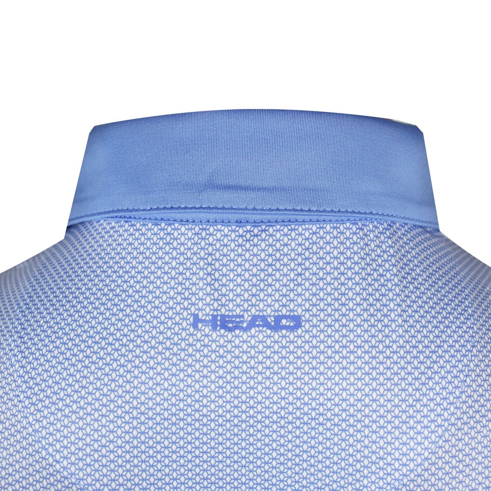 New Head Golf Hex Pattern Polo Wave Run/White Small