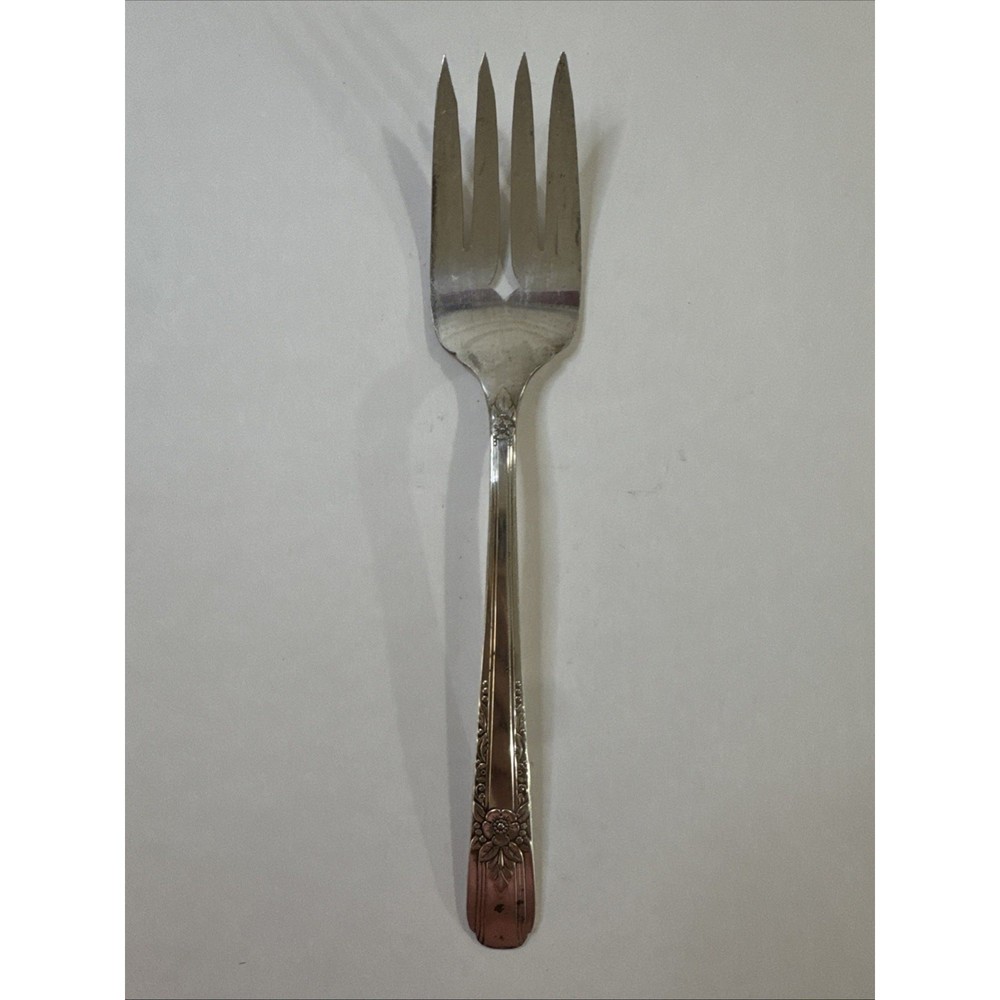 Oneida Carlton Silverplate 1938 La Rose Serving Fork 8.5”