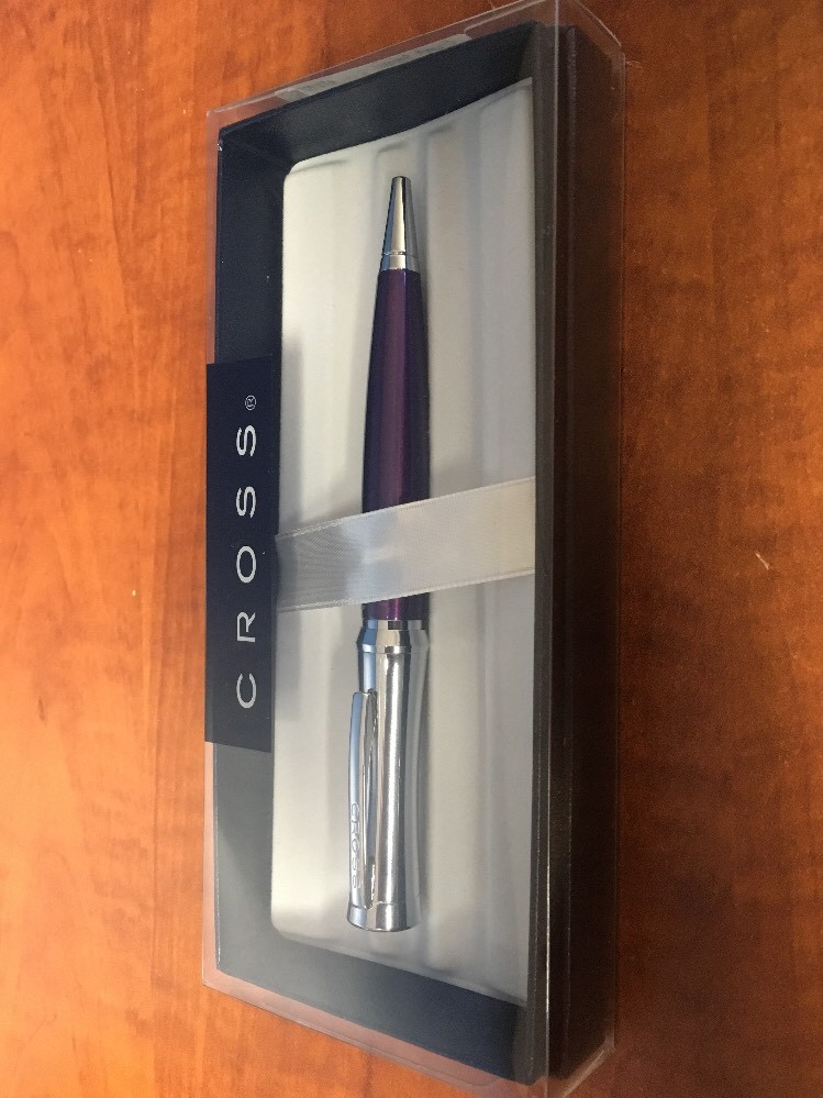 Cross Parasol Chrome and Violet Twist Ballpoint Pen