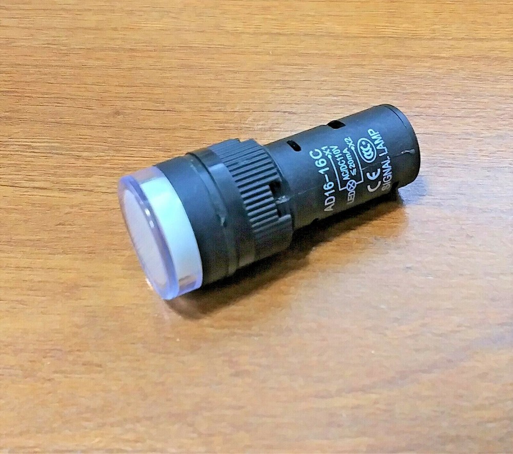 Large BBT 110/120 volt Industrial Grade White LED Waterproof Indicator Light