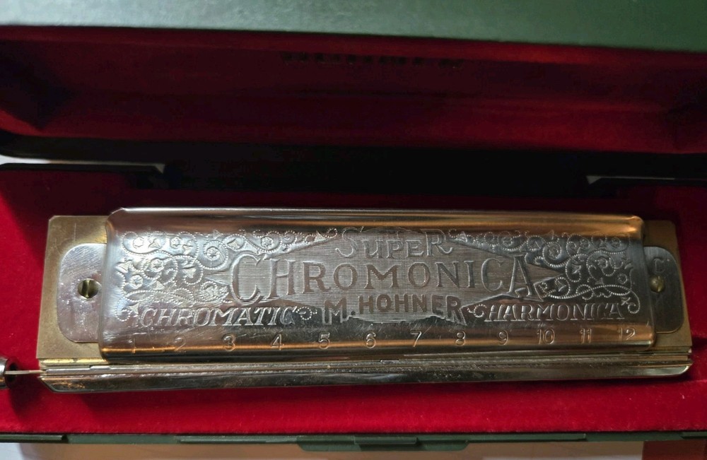 M. Horner Super Chromonica Harmonica With case _ VINTAGE