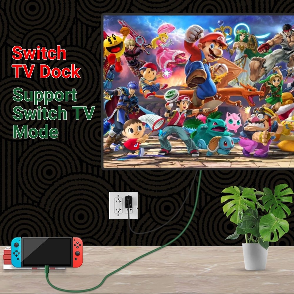 Compact Switch Dock with 100W Charging & Broad Compatibility - Travel-Friendly