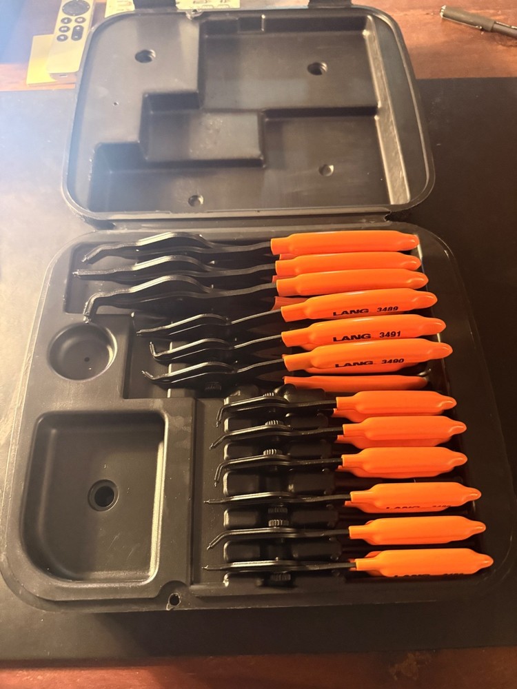 Lang Tools 3495 Snap Ring Pliers Set 12 Piece Internal External with Case