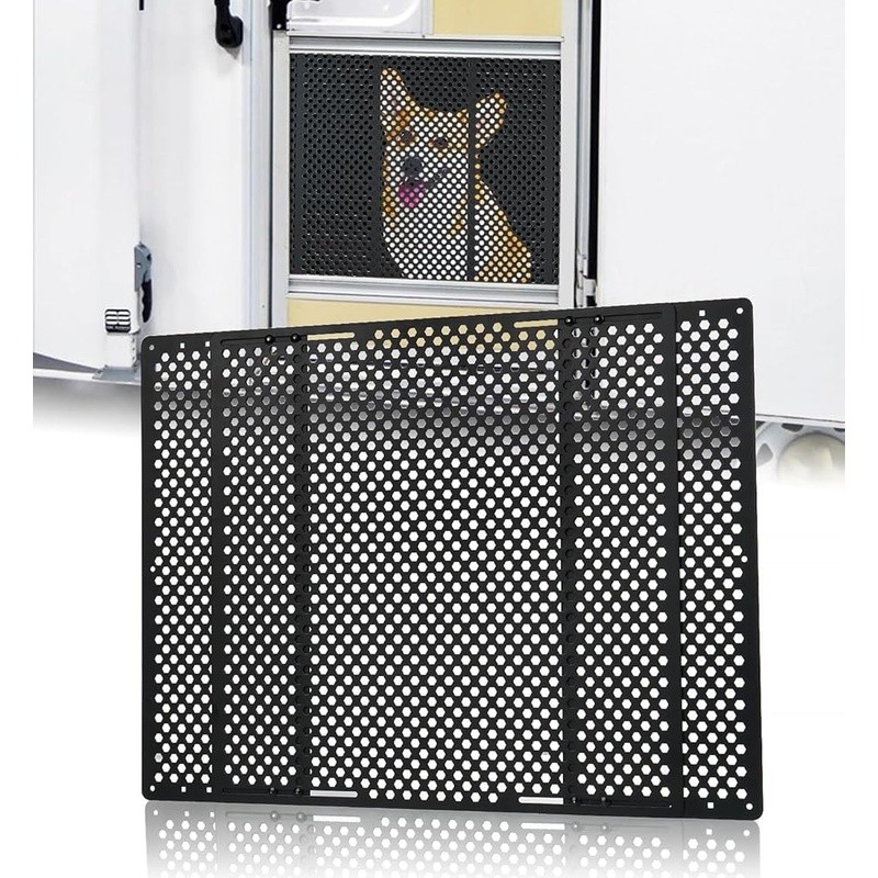 RV Entry Door Screen Protector Adjustable Durable Easy Install Pet Safety New