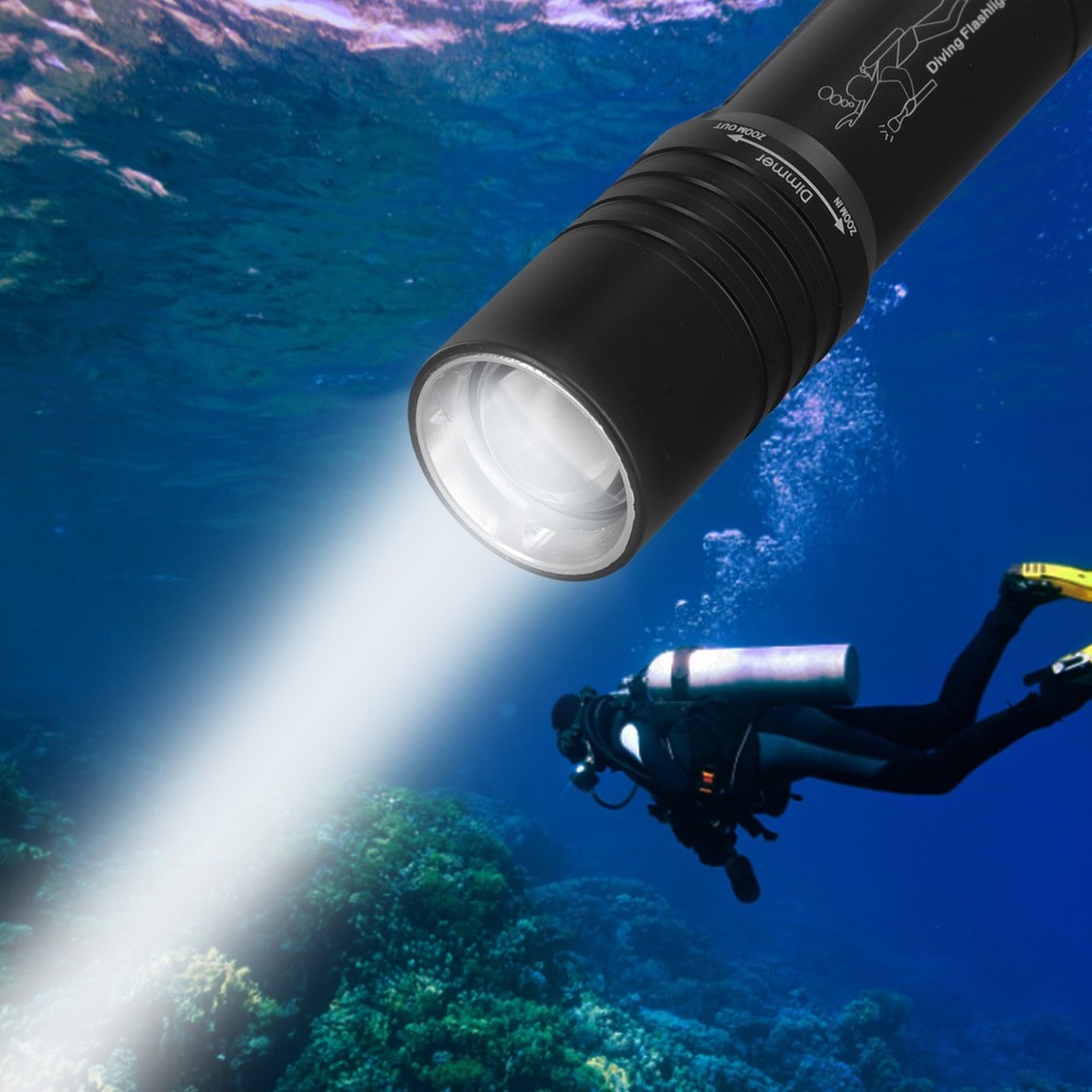 Scube Diving Flashlight 1200LM Waterproof Torch for Underwater Exploration