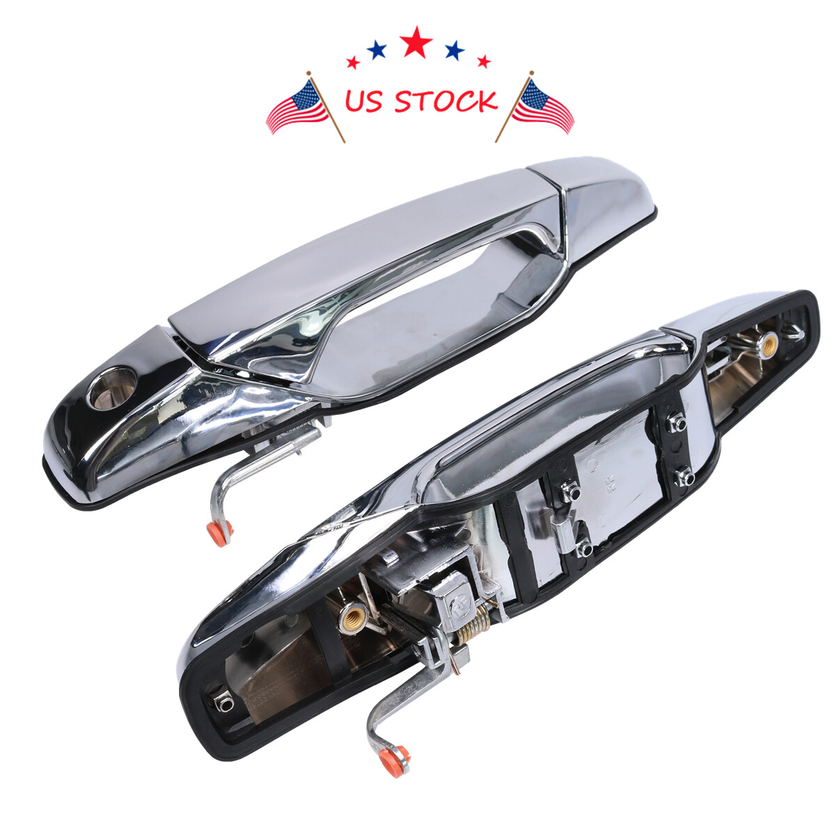 4x Chrome Door Handles Left&Right For GMC Chevy Tahoe Yukon Sierra Denali 07-13