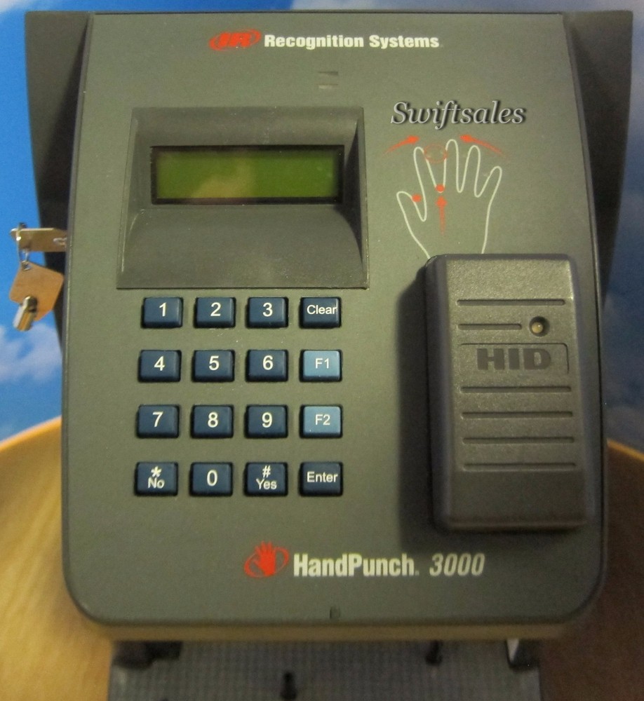IR Recognition Systems Biometric Handpunch HP-3000E Ethernet & Prox - Working