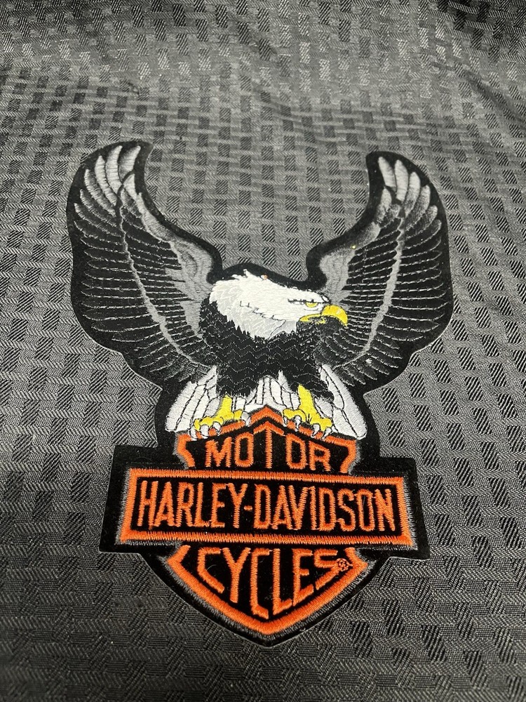 NEW - Harley Davidson Motorcycles Black Eagle Jacket/Vest Patch (10”x8”)