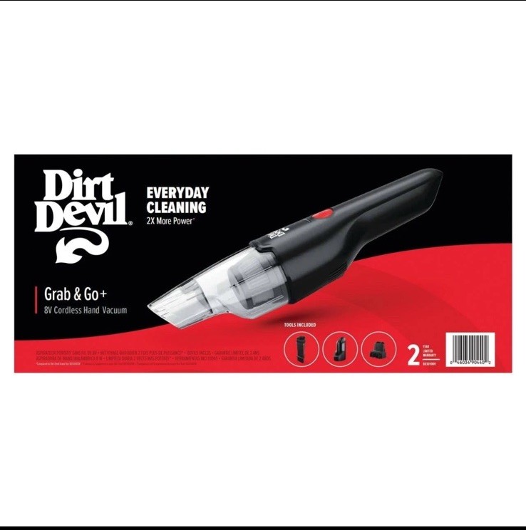 Dirt Devil Cordless Handheld Vacuum, with Crevice and Brush Tools