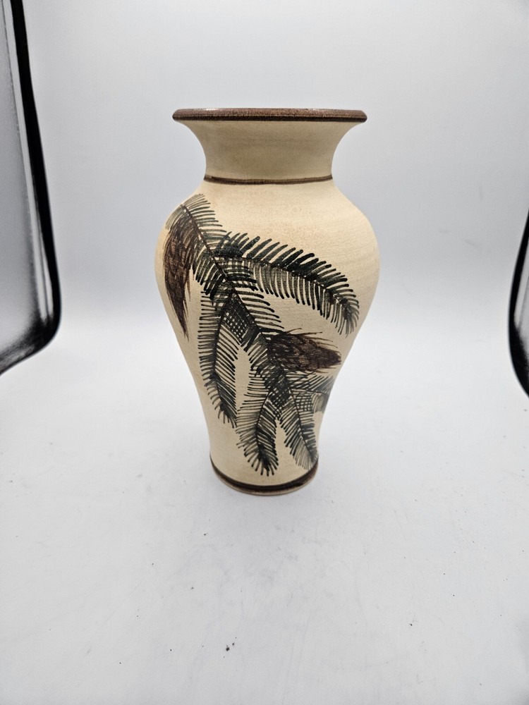 VTG. Tonala Vase with Pine Branch/Pine Cone