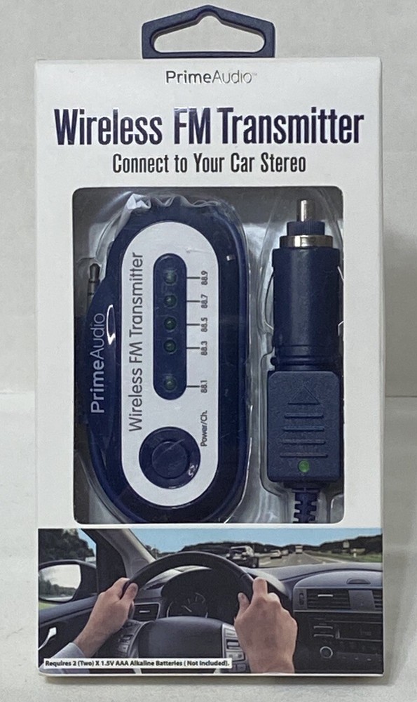 New Prime Audio Wireless FM Transmitter Car Stereo Music For iPhone Android