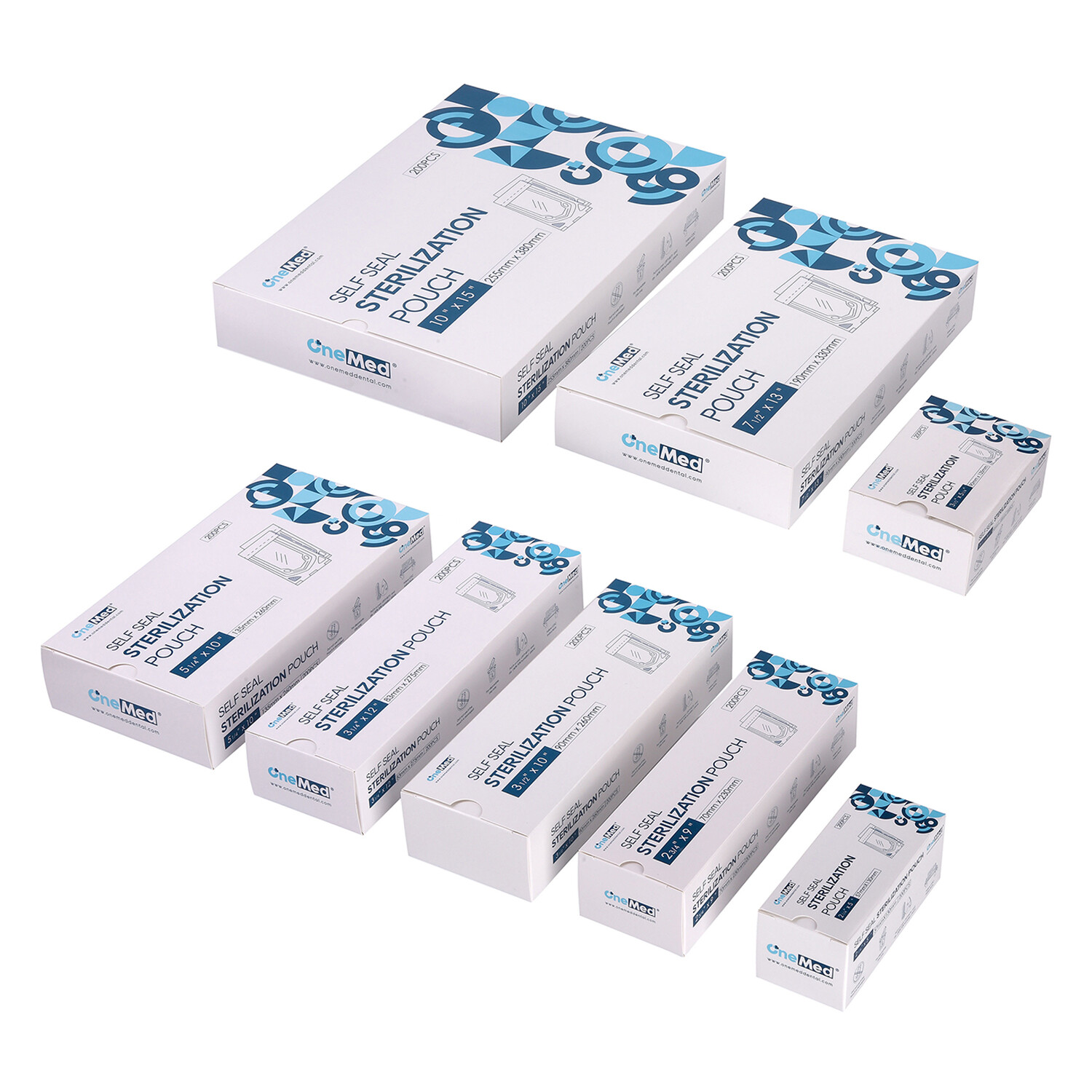 OneMed Dental Self Seal Sterilization Pouches Pouch Autoclave, Sterilizer Bags