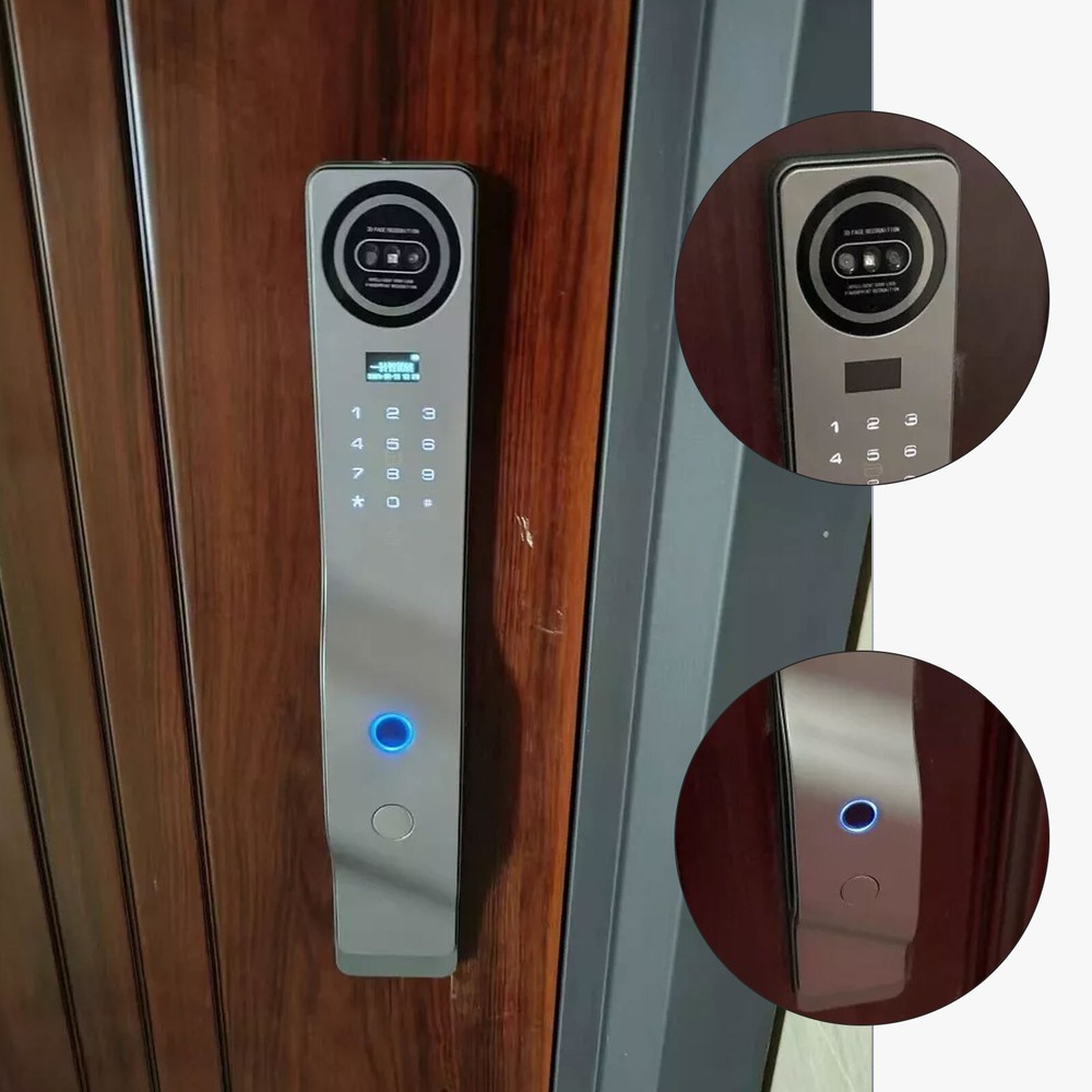 3D face Wifi Digital Smart Lock Fingerprint Visual Intercom Security Door Lock