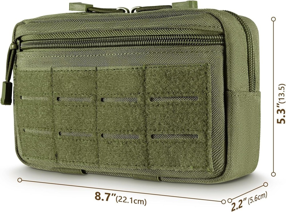 Tactical Molle Admin Pouch Utility Laser Cut EDC Tool Pouch Horizontal Modular