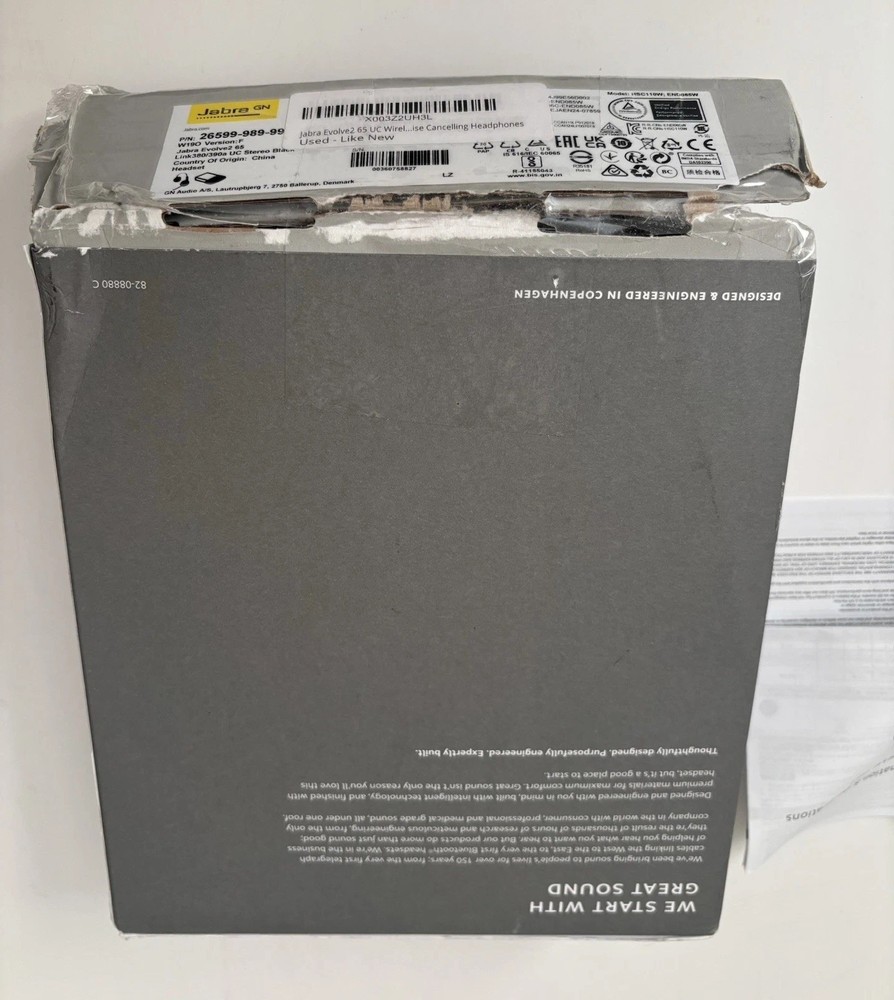 Jabra Evolve 2 65 Wireless Headset - Open Box