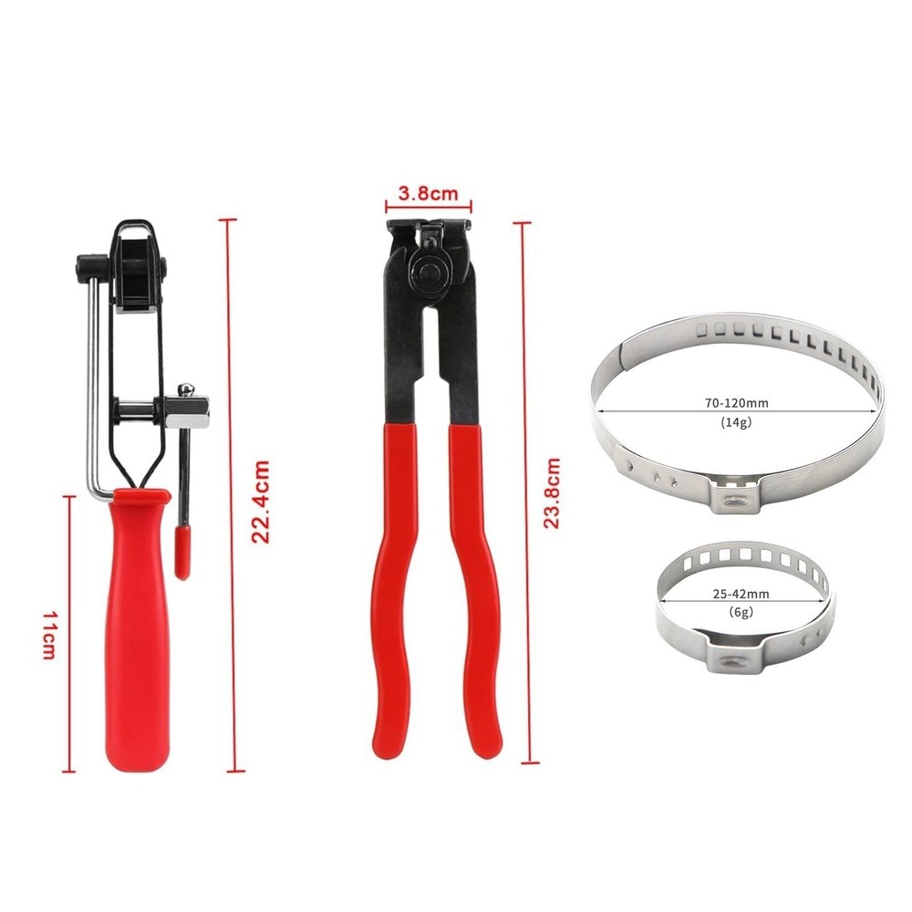 CV Joint Axle Boot Clamp Pliers Tool With 12 Crimp Bands Replace For Auto / ATV
