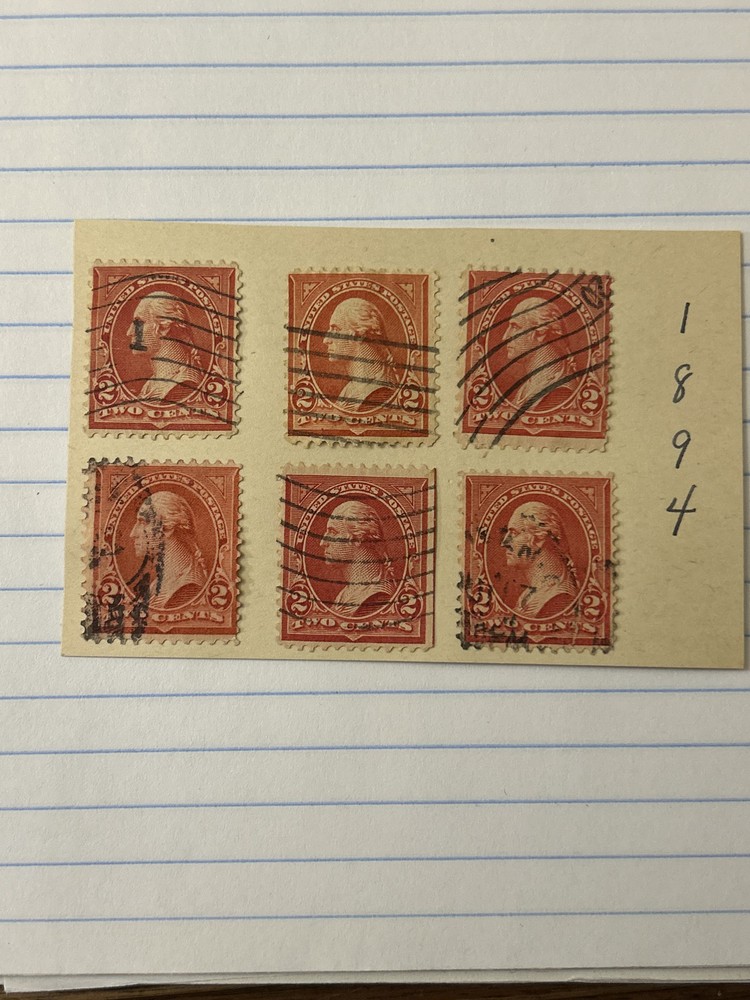George Washington Red Two Cent Very Rare postmarks